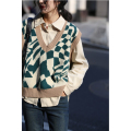 Wanita longgar streetwear preppy style knitwear