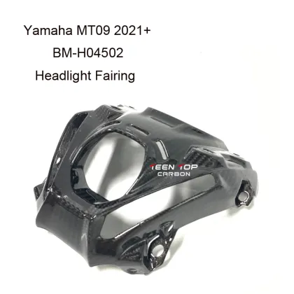 3K Carbon Fiber Motorcycle Body Parts: Headlight Fairing, Front Fairing, and Upper Outer Fairing for Yamaha MT-09 2021 Model