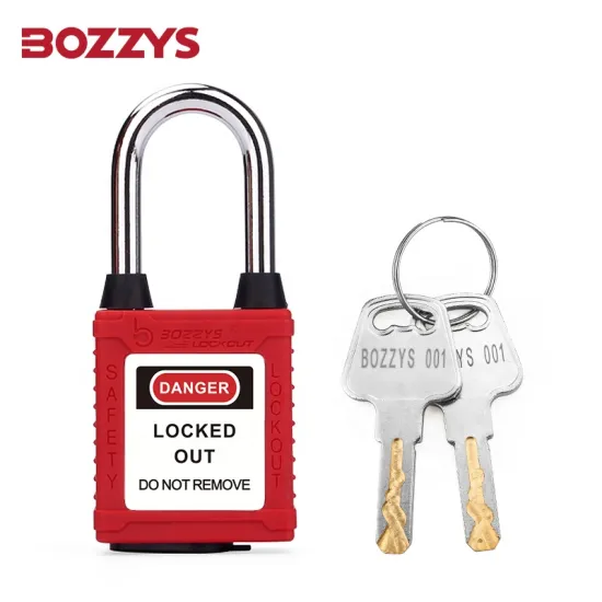 BOZZYS Loto Safety Padlock with 6x38mm Hardened Steel Shackle for Industrial Overhaul