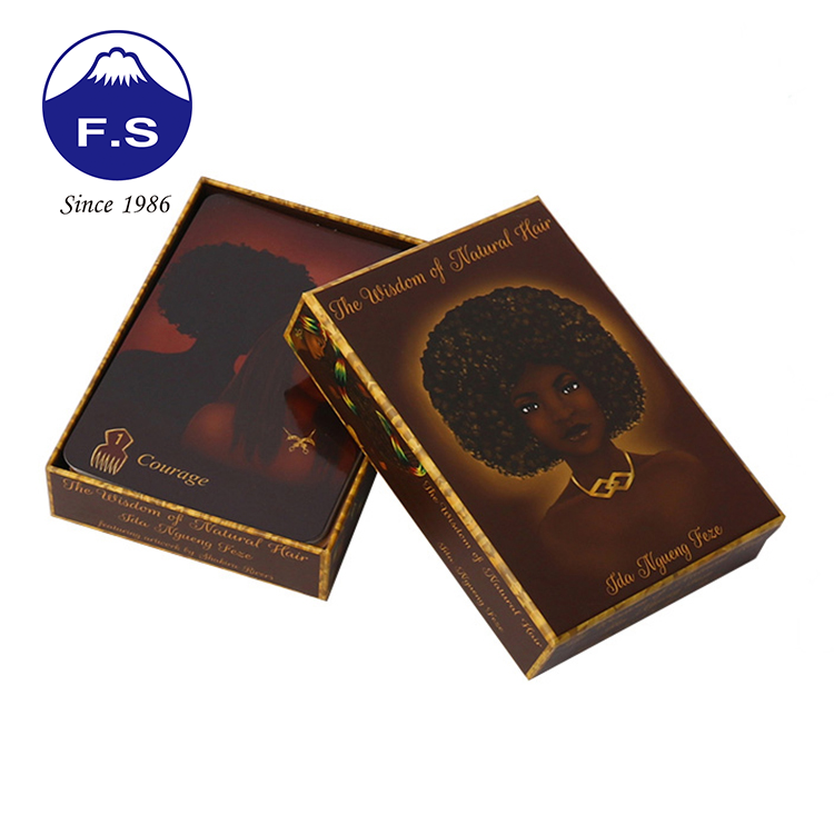 Brown Fashionable Woman Hair Style Game Card Set