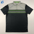 Custom Último diseño Gris Black Men's Polo Shirts