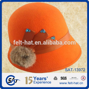 short brim wool felt hat dome bucket hats