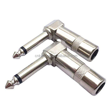 1/4'' Jack Plug to 6.35mm Adapter: Stereo Mono Microphone Speaker Cable Connector
