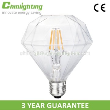 Chinlighting 350lm 4w high lumen 100lm per watt diamond filament led bulb light