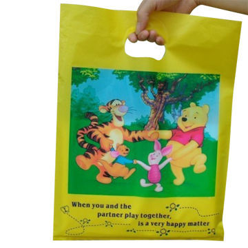 Printed Plastic Gift Bags, Suitable for Garment or Gift Packaging