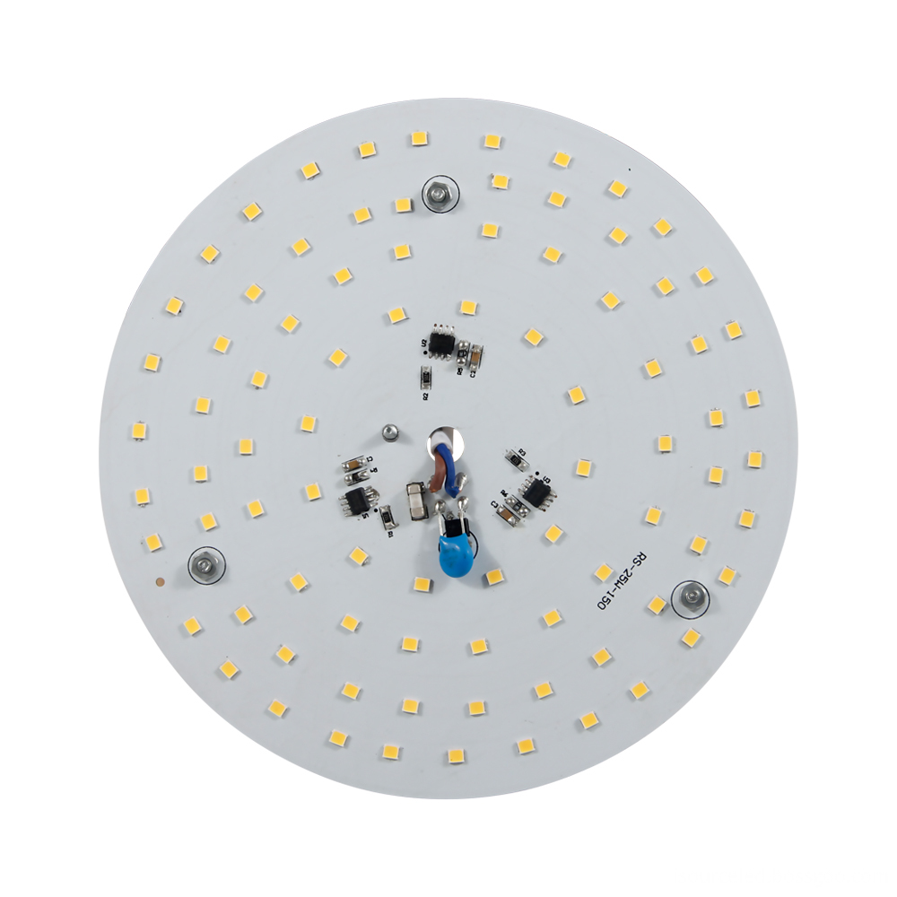 Front view of 220v SCR dimming round 25W AC COB Module