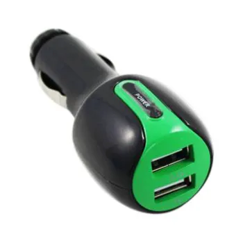 5V 3.1A in-car charger with dual USB output for charging smartphone and tablet PCs