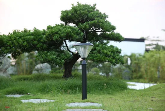 Solar lighting in a landscape circle