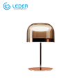 Luzes de mesa de cabeceira cinza LEDER