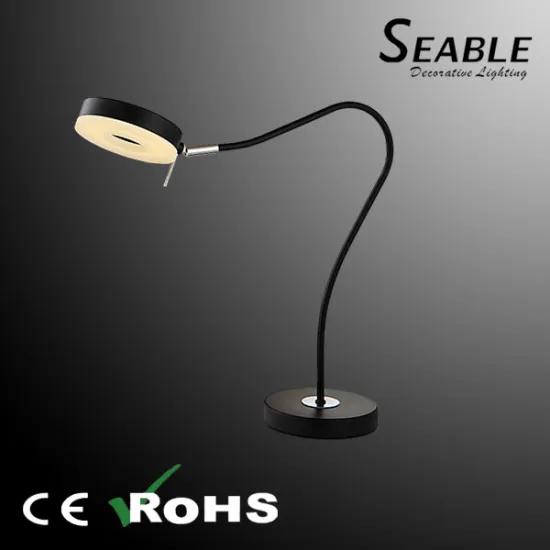 Chrome/black/white color modern acrylic lamp shade reading led table lamp