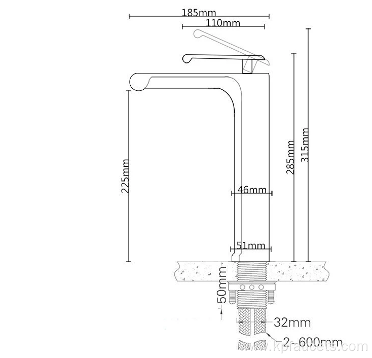 Single Handle Bathroom Sink Mix Tap