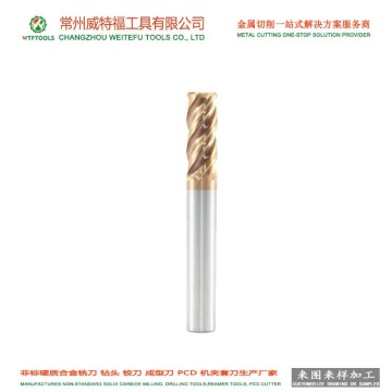 WTFTOOLS HRC55 solid tungsten carbide corner radius end mill cutter