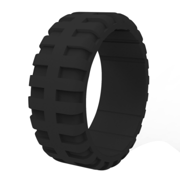 Silicone Rings Tire Tread Design Rubber Wedding Bands