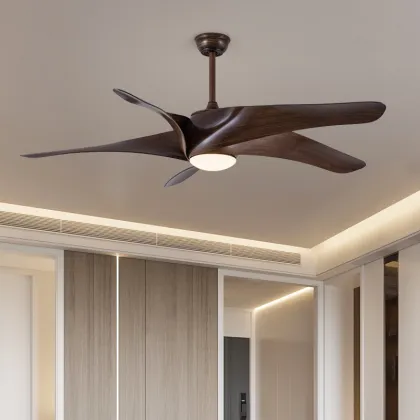 Modern Big Ceiling Fan with Light and Remote Control