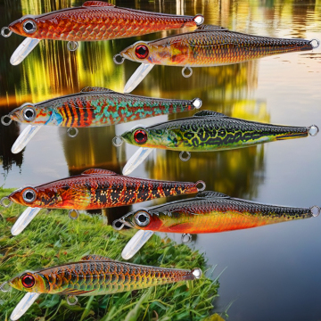 NEWMAJOR 6.9cm 5G Minnow Long Throw Sound Bead UV Thermal Printing Hard Bait for Saltwater River Lake Fishing