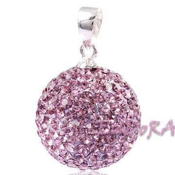 Hot Fashion Great Polishing Sterling Silver Crystal Ball Beads