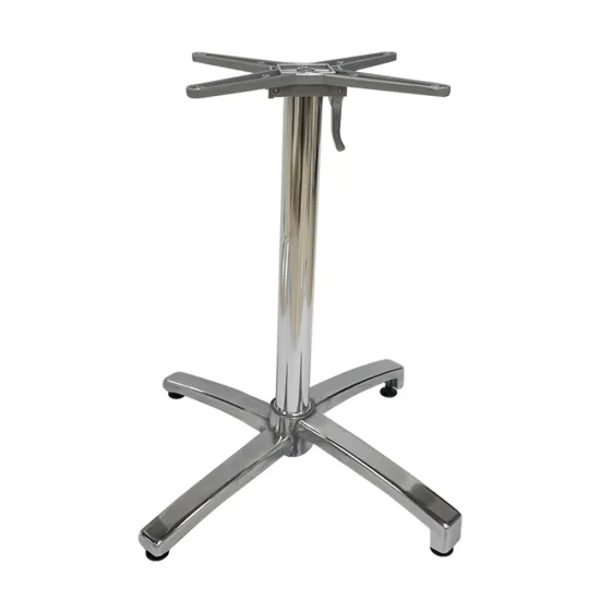Casting Aluminum Foldling Shiny Aluminum Table Base