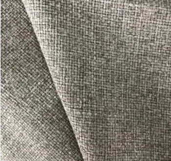 Design Flocked Imitation Linen Fabric for Upholstery Cushion