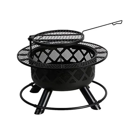 2-in-1 Fire Pit Wood Burning Cooking Grate for Outdoor Use