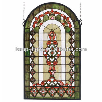 Hanging stained glass panel for home, baolian company is a stained glass panel facory TW10080