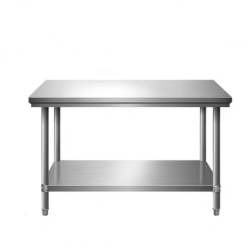 RUITAI Food-Grade Operating Work Table with Top Shelf and Back Shelf