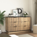 Modern Wood 6-Drawer Storage Solution for Home