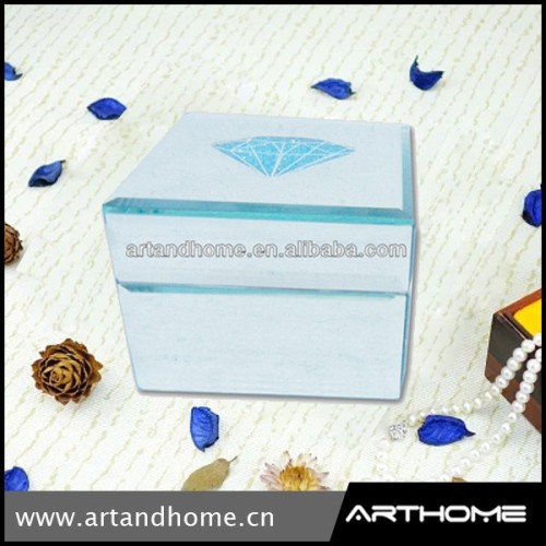 beveled glass jewelry box,crystal glass jewelry box 1220-007