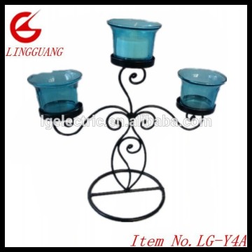 Black Metal 3 Light Candelabra