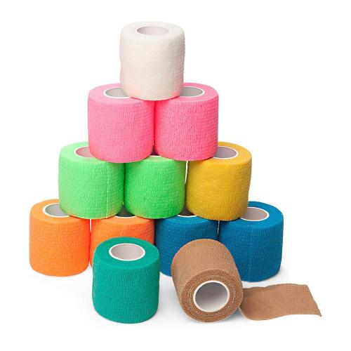 Colorful Self Adherent Wrap Elastic Tape for Sports Manufactory