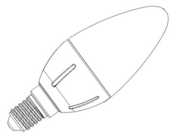 400lm 5w Led lampu lilin