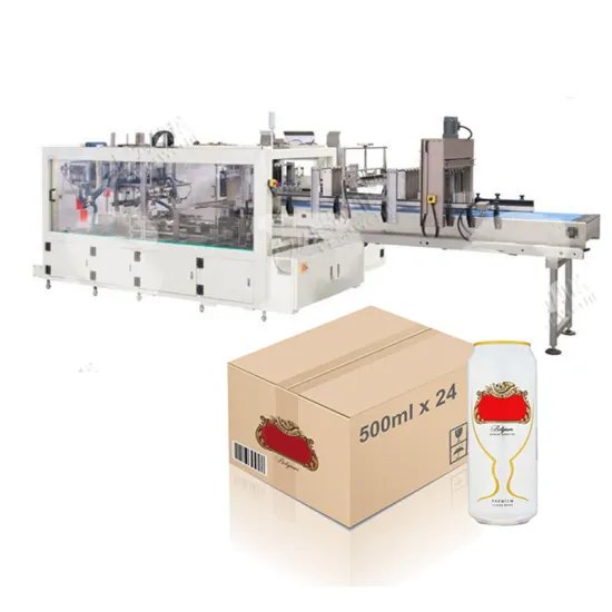 Automatic One Piece Wrapping Machine for Food Cans in Barrels and Cases