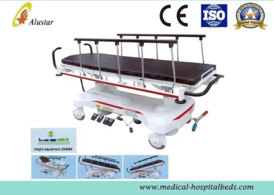 Hydraulic Transportation Aluminum Alloy Hospital Patient Stretcher Trolley Cart With Mattress (als-st001)