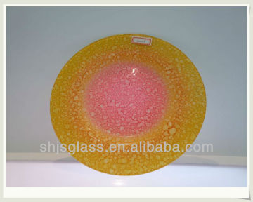 color spray snack glass plate
