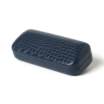 Custom Logo Blue Hard Shell Optical Case for Eye Glasses and Metal Cases