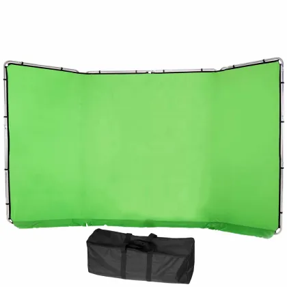 Lastolite LL LB7622 Green Chroma Key Background Cover with Frame, 6m