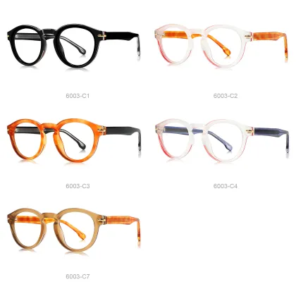 Round Optical Frame Glasses with CP Temple in TR90 Material