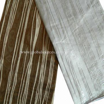 Metallic jacquard fabric, made of curtain or window cortina