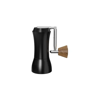 DHPO Luxury Aluminum Alloy Coffee Grinder with Comfort Grip, SUS 420 Conical Burr, Portable Foldable Handle
