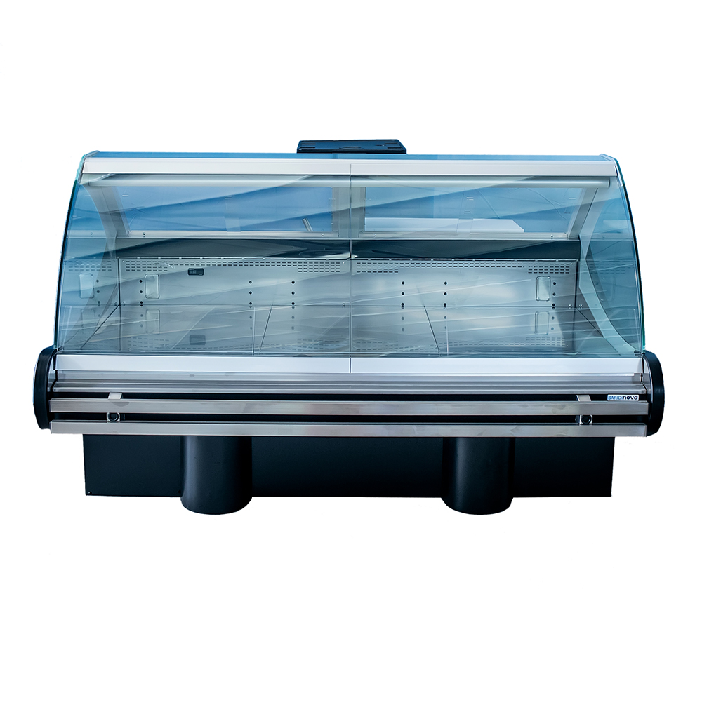 Curved Shape Glass Deli And Meat Cabinets