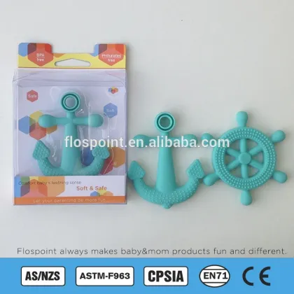 NEW PRODUCTS FDA ANCHOR RATTLE TEETHER MANUFACTURERS, Rattle Teethers Silicone Factory, Rattle Teething Ring