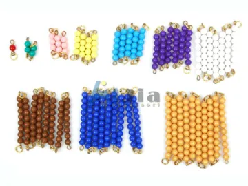 Montessori material Colored Bead Squares