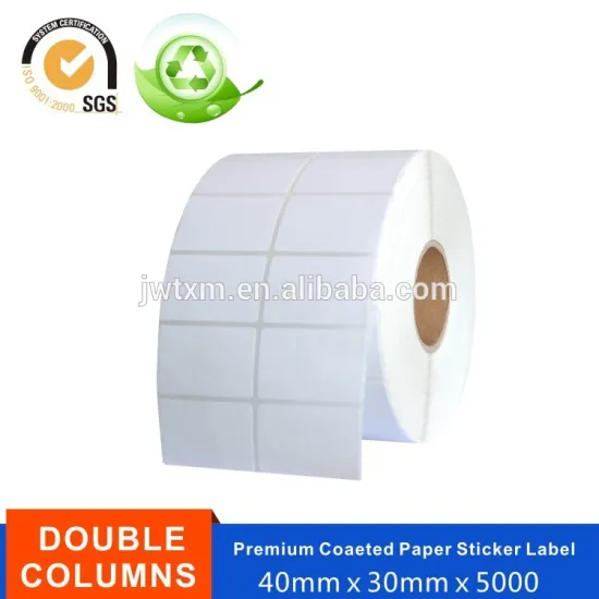 High quality flood coated thermal transfer labels for barcode printing