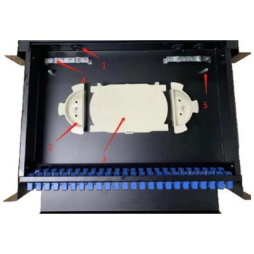 1U 19-Inch Fiber Patch Panel with 24 SC/UPC Adapters for ODN Fiber ODF