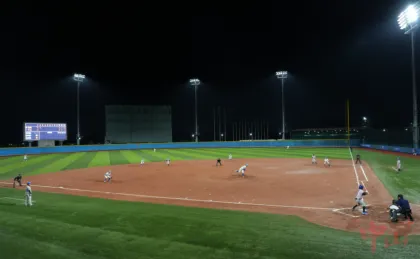 Artificial grass turf baseball field ball game