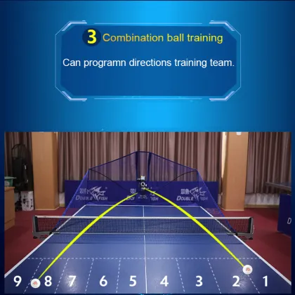 Custom Logo Automatic Table Tennis Machine: Your Ultimate Training Partner with 40mm+ Table Tennis Balls and Multi-Rotation Capability