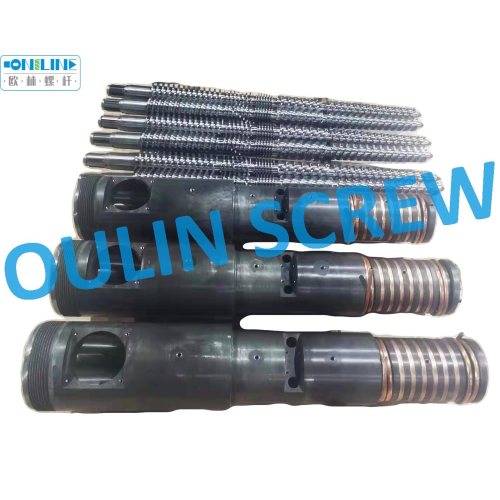 SJ55/110 Barril de tornillo cónico gemelo para lámina de PVC, tubería, extrusor de perfiles