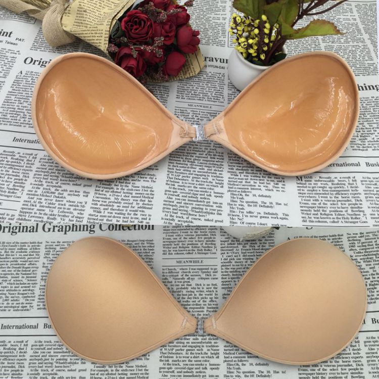 Reggiseno push-up in silicone invisibile con reggiseno a coppa aperta