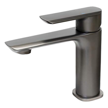 Wholesale Brushed Grey Deck Mount Basin Faucet with Hot and Cold Mixer
