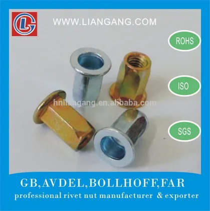 zinc plating blind rivet nut, rivet nut, rivnut