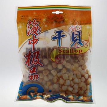 3-side sealed scallop seafood packaging bag with hanger